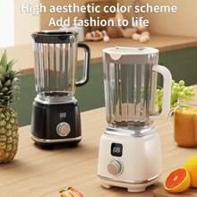 Multifunctional USB Rechargeable Blender With Digital Display - Perfect For Making Smoothies, Milkshakes And Fresh Fruit Drinks - Easy To Clean, Suitable For Home, Office And Travel - Portable Blender & Juicer, An Ideal Gift For Halloween, Christmas, Birthday - Available In 2 Colors - Essential For Kitchen, Practical New Year And Christmas Gift For Women