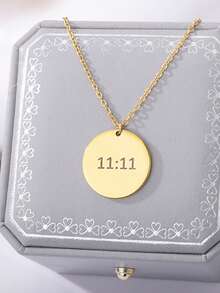 1pc 777 Angel Number Necklace, Women Stainless Steel Simple Chain Pendant Necklace, Christmas Gift - Number - View 12