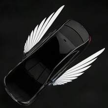 2 Car Side Mirror LEDs, Angel Wing Car Floodlights With Steering Effect, High-Definition Welcome Decorative Lights, 12V, Hard-Wired, Left And Right Rearview Mirror Car Atmosphere Lights, Full Sense Of Security When Getting In And Out Of The Car, No Batteries Required - Angel Wings - View 2