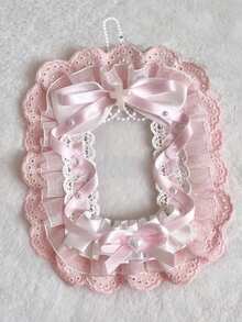 1pc Pink Star-Shaped ID Card/Photo Holder With Chain, Can Be Used As Backpack Accessory, New Butterfly & Heart DIY Decor For Instant Camera Album - 粉色 - 查看 7