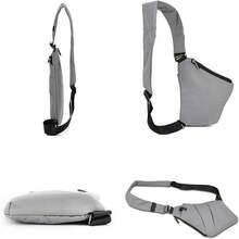 Bolso bandolera, mochila casual de día, mochila de hombro negra, ligera, antirrobo, para deportes al aire libre, viajes, senderismo, gris, mochilas bandolera