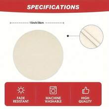 6pcs/4pcs/1pc Christmas Party Decoration Round Placemats, Santa Claus And Reindeer Pattern Design - 15 Inches In Diameter, Linen Material, Non-Slip, Heat-Resistant, Machine Washable, Holiday Party Decoration Round Placemats, Party Kitchen Restaurant Decorations, Suitable For Christmas Table Decoration, Party, Christmas Decoration, Christmas Decorations For Home - Red - View 3