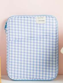 Koreanischer Stil Livework Karomuster iPad Tablet Hülle, passend für 11" & 13" Laptop Hülle, Laptoptasche, Laptophülle, Laptopcover für Reisen, wasserdicht, tragbar für Herren Laptoptaschen