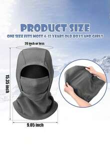 Kids Balaclava Hat, Ski Mask, Windproof Neck Warmer Gaiter, Winter Outdoor Windproof Cap - Multicolor - View 4