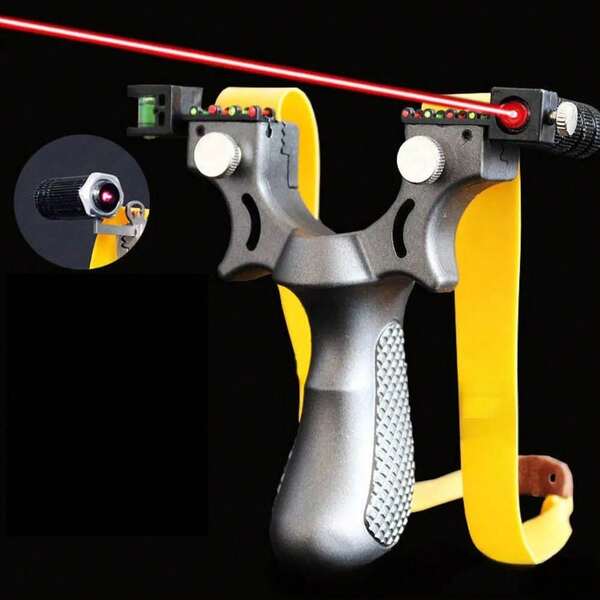 1 szt. Profesjonalna, precyzyjna proca do użytku na zewnątrz z regulowanym celownikiem, odpowiednia do ćwiczeń i rozrywki dla dorosłych, przenośna proca (losowy kolor gumki)