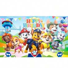 Paw Patrol Paw Patrol Authorized PAW Patrol Birthday Party Cake Table Supplies Decorations Background Cloth Banner Perfect Decoration For Birthday Party Room Wall Background Cloth Photo Booths Studio Props