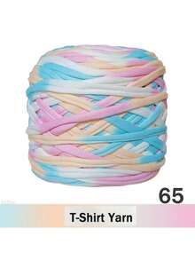 2/1 pieza Hilo de camiseta degradado, grande 300g/unidad - 2cm de ancho, hilo tejido de punto, suave y versátil para manualidades DIY, usado para ganchillo y tejido de bolsos, cojines, muñecas, mantas de almacenamiento, zapatillas, proyectos de ganchillo artesanal, disponible en múltiples colores, hilo multicolor, hilo de poliéster, hilo acrílico, hilo de ganchillo, hilo para manualidades, bolas de hilo vibrante, material de manualidades versátil, accesorios y suministros de tejido