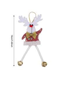 1pc Christmas Tree Hanging Ornament Decoration, Santa Claus & Five-Pointed Star Accessories, Small Pendant Bells, Party Atmosphere Decor, Home Decor, Christmas Gift, Valentine's Day, Suitable For Holiday Elements, Souvenirs, Gifts, Decorations, Restaurant & Living Room Decor