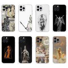 Funda de Teléfono Abstracta Mitología Griega Atenea Compatible con  16,15,14,13,12,11 Plus,Pro,Max,XR,XS,Plus,E,Mini Cubierta Transparente Suave, Cubierta Compatible con Funda  17, Funda  17 Pro, Funda  17 Pro Max - z4 - Ver 1