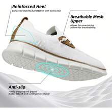 Mens Casual Loafers Shoes Slip On Fashion Walking Dress Sneakers Business Oxfords Work Lightweight Soft Sole Zapatos-20256688 - 深藍色 - 查看 9