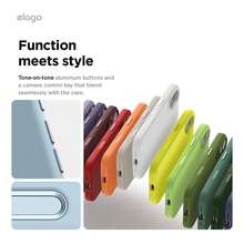 Elago High Quality Magnetic Liquid Silicone Case For IPhone 17, Compatible With MagSafe, Liquid Silicone Material, Protective Cover, Shockproof, Slim Phone, Fashion, Velvet - For Men, For Women, Luxury, Fashion, Minimalist - Màu xanh da trời - Xem 4