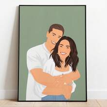 Portrait sans visage, illustration personnalisée, photo personnalisée, illustration photo, portrait personnalisé, cadeau pour petit ami, cadeau pour petite amie, mur