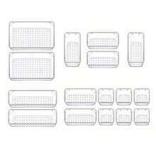 4-Piece Acrylic Drawer Organizer Set, Transparent Plastic Makeup Tray Trays For Vanity, Bathroom, Jewelry, Cosmetics, And Small Tools Storage Boxes, Kitchen Utensil Divider Boxes For Desk, Table