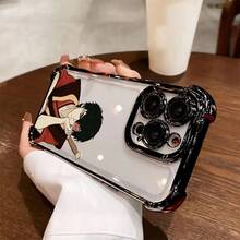 Cartoon Cool A-Avatars Phone Compatible With 16, 15, 14, 13, 12, 11 Pro, X, XR, XS, 8, Plus, Featuring A Transparent Soft Back Drop.Christmasfall Phone Casephone 17halloween Accessories - Trộn màu - Xem 5