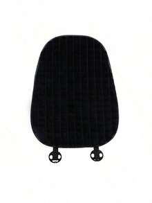 1pc Plush Car Seat Cushion, Soft Anti-Slip Comfortable Half-Covered Seat Pad Protector, Suitable For Autumn/Winter - Black - View 14