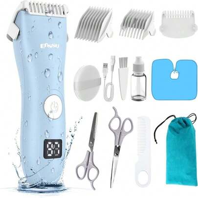 Quiet Baby Hair Clippers Rechargeable Cordless Hair Trimmer For Kids And Toddler