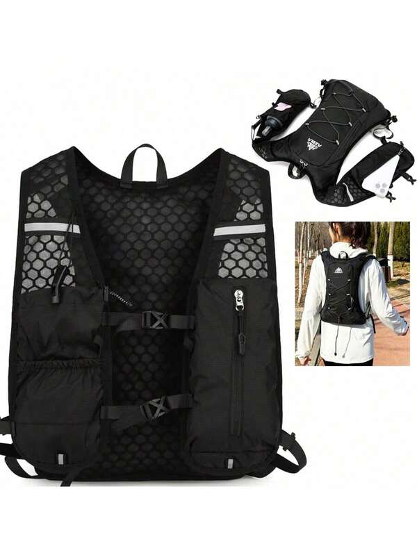 Lightweight Hydration Backpack Breathable Running Backpack Adjustable Running Hydration Vest Sweatproof Gym Bag Camping Essentials Running Accessories For Men And Women For Outdoor Sports Marathon Race Jogging Cycling Hiking Climbing