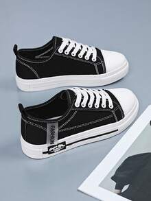 Teens/Youths Canvas Sneakers, Couples Breathable Non-Slip Low-Top Sports Skateboard Shoes, Students Casual Versatile Canvas Shoes