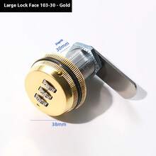 Candado de combinación de 3 dígitos de aleación de zinc - Acabado cepillado, de contraseña mecánica para gabinetes, buzones y puertas