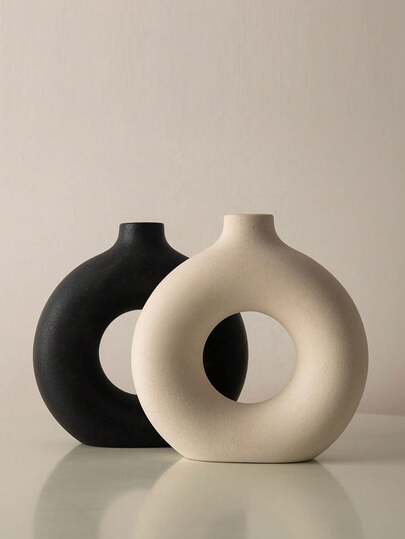 Conjunto de 3/2/1 vasos brancos foscos, ideais para decoração moderna. Vasos redondos de plástico fosco em estilo boêmio, com design minimalista nórdico para mesas de casamento, salas de estar e escritórios. Conjunto de vasos decorativos modernos e simples, perfeitos para arranjos florais. Vaso de decoração rústica para casa, vaso de vidro boêmio, vaso para decoração de ambientes.