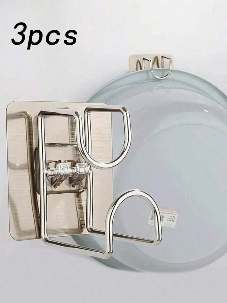 10pcs No Drill Bathroom Organizer Rack, Sink Storage Hanging Hooks, Bathroom Vanity Holder, Kitchen Cooking Utensils & Accessories, Bathroom Supplies Hanger - Multicolor - View 12