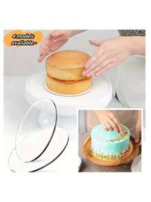 1pc Acrylic Round Cake Stand, 4/6/8/10 Inch Clear Plastic Round Cake Display Riser, Acrylic Cake Stand, Ideal For DIY Projects, Crafts, Cake Making, Desserts And Decorative Accessories, Blank DIY Crafts, Suitable For Valentine's Day, Mother's Day, Wedding, Birthday Party, Christmas And More