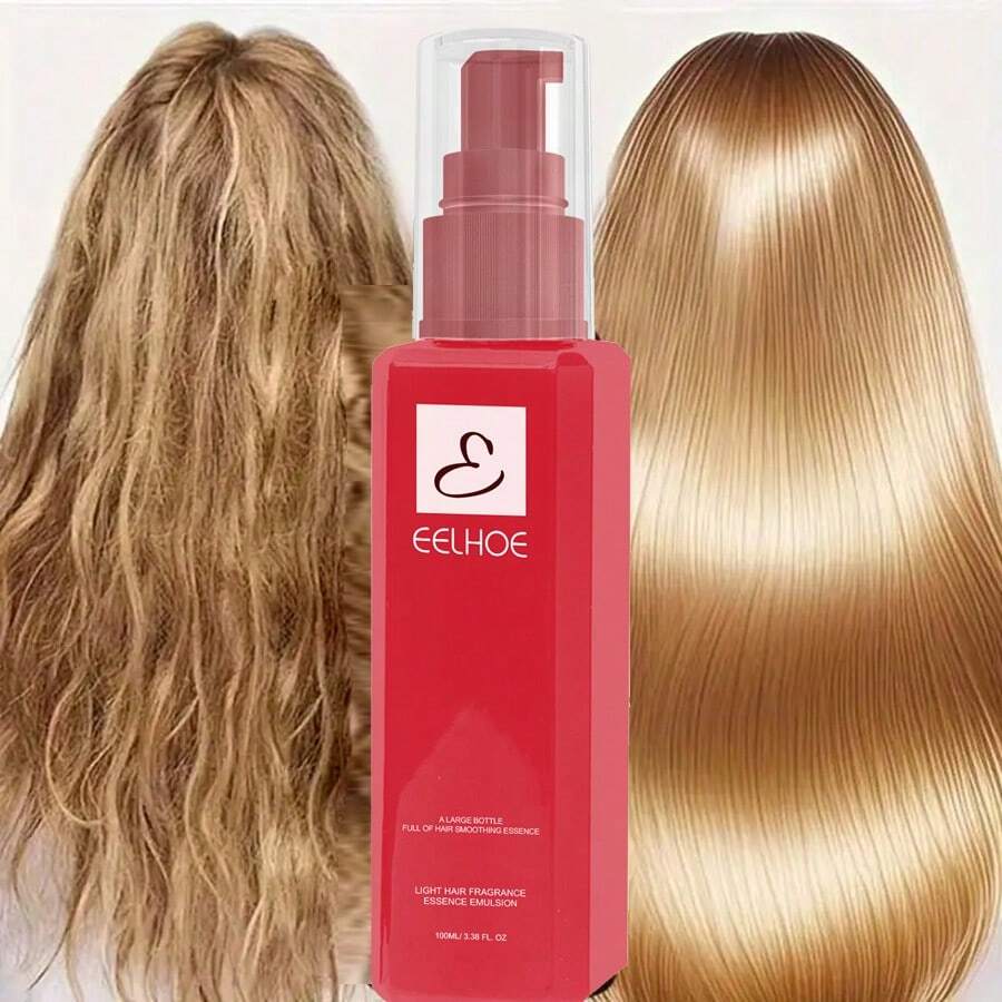 EELHOE Hair Smoothing Leave-In Conditioner With Argan Oil, Keratin  - Non-Greasy Formula For Frizz Control, Heat Protection And Deep Conditioning, Suitable For All Hair Types Including Straight And Highlighted Hair - Đỏ - Xem 1