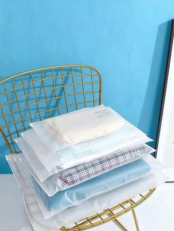 Bolsas de empaque de ropa de plástico transparente con cremallera esmerilada, para la limpieza y el transporte de camisetas, camisas, documentos, toallas, calcetines, juguetes, zapatos, bolsas de viaje prácticas, bolsas de almacenamiento resellables y lavables - Organizador de ropa esencial y conveniente para dormitorio, organización y almacenamiento del armario en el dormitorio