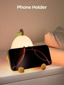 1 đèn ngủ LED nhiều màu, đèn ngủ hình quả lê, đèn ngủ silicon cho phòng bé, đèn ngủ cảm ứng 3 mức độ sáng, đèn bàn cảm ứng, đèn ngủ hẹn giờ, đèn silicon mềm mại, quà tặng sinh nhật, trang trí phòng. - Nhiều màu - Xem 7