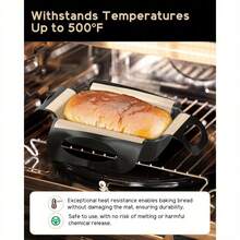 Wiederverwendbare Silikon-Brotbackformen-Einlagen, Brotschlingen und Gärbehälter - Antihaftbeschichtet und leicht zu reinigende Teigübertragungswerkzeuge mit 4 Griffen