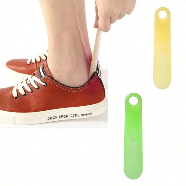 1/3 piezas Calzador de zapatos con patrón de fluido translúcido, accesorio portátil de asistencia para ponerse los zapatos sin agacharse, herramienta de elevación de zapatos de forma única y compacta de plástico para personas mayores