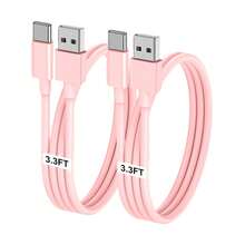 1~3pcs USB A To USB C Fast Charging Cable, Long 3FT/6FT Car Charger Type C Cable, Compatible With IPhone 17 16 15 Pro/Pro Max/Plus, Compatible With Samsung Galaxy S25 S24 S23 S22 S21 S20 S10 A55 A54 Flip Compatible With IPhone 16, 16 Pro Max, 15, 15 Plus, 15 Pro, 15 Pro Max, Compatible With Redmi, Compatible With OnePlus - Pink - View 11