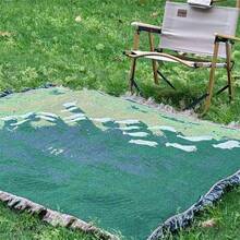 Outdoor Blanket With Bohemian Jacquard Weave Pattern Of Sheep In The Sky - Picnic Blanket, Camping Blanket, Sofa Blanket, Nap Blanket, Air Conditioning Blanket, Wall Hanging, Thick & Soft, Non-Fading & Non-Pilling, Suitable For Home Decor And Outdoor Use