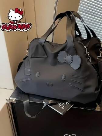 1pc Sanrio Hello Kitty Large Capacity Car Trunk Organizer Bag, Shoulder Bag, Cartoon Character Design, Travel Storage Bag With Soft Padding And Durable Strap, Suitable For Beach, Bathroom, Bedroom Storage, Father's Day Gift, Party Favor, Birthday Gift, Gift Filler, Authentic Licensed Product, Halloween Party, Birthday Party