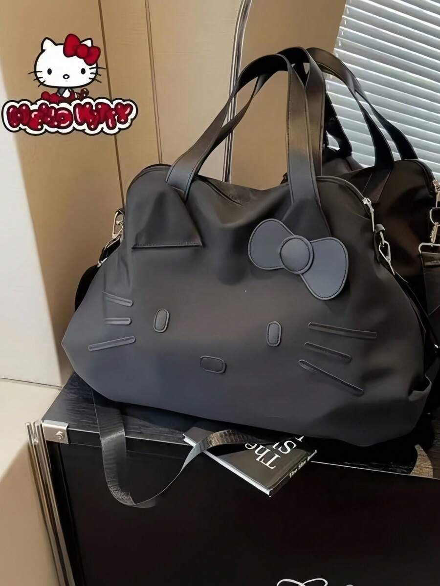 1个三丽鸥Hello Kitty大容量汽车后备箱收纳包/单肩包，卡通人物设计，旅行收纳包，带柔软衬垫和耐用肩带，适合海滩、浴室、卧室收纳，父亲节礼物，派对礼品，生日礼物，礼品填充物，正版授权产品，万圣节派对，生日派对