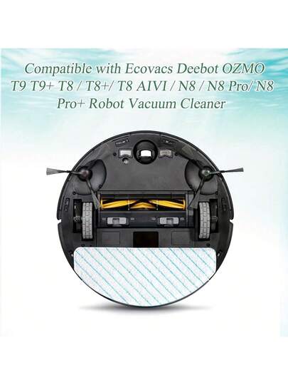 Premium Disposable Mop Pads Compatible Ecovacs Robotic Stofzuiger Cleaner T9, T9+, T8, T8+, T8 AIVI, N8, N8 Pro, Pro+ Series, Robot Accessories view 2