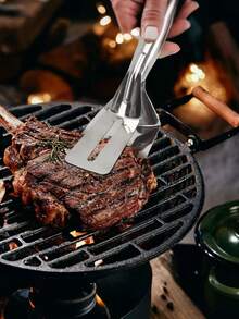 1 Pc Stainless Steel Multi-Functional Frying Clip For Steak, Fish, Meat, AndTNoodles -Ideal For Barbecues And Baking - Easy To Use