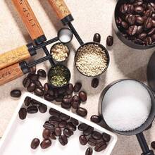 8-Piece Stainless Steel Measuring Cup And Spoon Set, Acacia Wood Handle - Foldable Combination Design, Spherical Measuring Cup And Spoon With Clear Markings, Durable Kitchen Utensils For Precise Baking, Cooking And Service - Space Saving Storage, Food Safety And Elegant Kitchen Tools, Coffee Spoon, Measuring Cup And Spoon, Measuring Cup For Baking, Metal Measuring Cup And Spoon, Kitchen Measuring Cup And Spoon, Folding Measuring Cup And Spoon, Cute Measuring Cup And Spoon - Acacia Black Set - View 7
