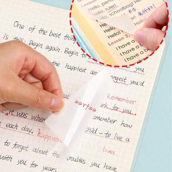 Transparent PET Sticky Notes, Student Memo Pads, Bookmarks, Fridge Magnets, Spice Labels, Minimalist Stickers, Suitable For Note-Taking, Messaging, Scheduling, Back-To-School Essentials For Students, Office Workers, Men And Women Wall Decor Room Decor Wall Stickers Wall Sticker Home Decor
