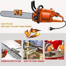 A Portable Chainsaw Sharpener (With 5 Grinding Heads), Chainsaw Sharpening Kit, Quick Chainsaw Sharpening Tool, Portable Hand Crank Chain Grinder, Electric Chainsaw File/Sharpening Accessories, Suitable For All Kinds Of Chainsaws