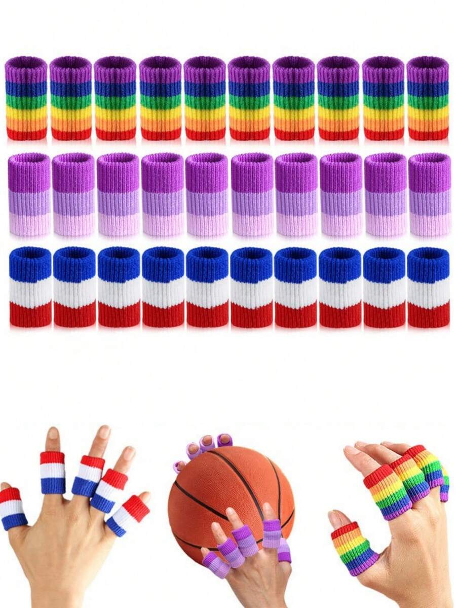 10 Stück Fingerschutz, Sport Finger Schienen Daumen Finger Bandage Stütze Elastische Daumen Hülsen