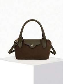 Dedoo حقيبة يد ربيع 2025 بتصميم كتل الألوان المتناسقة، ذات 3 طرق للاستخدام: كحقيبة يد، كحقيبة كتف، وكحقيبة متقاطعة الجسم. مصنوعة من مواد عالية الجودة، مع حزام كتف قابل للتعديل وسحاب معدني ناعم. مثالية للاستخدام في المكتب أو التسوق.