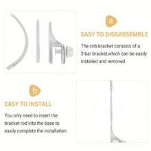 1 件经典塑料床铃架，婴儿床铃通用支架，易于安装，适用于床上装饰展示支架 | 易于安装 | 易于组装 - 彩色 - 查看 7