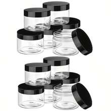1/3Pcs Plastic Storage Bottles With Lids, Clear Plastic Jars Refillable Plastic Cosmetic Containers,Paint/Ointment/Mask Jars, Eye Cream/Face Cream Bottles, PET Wide-Mouth Transparent Sample Packaging Bottles, Cosmetic Refillable Containers With Screw On Lids For Kitchen Use Lotions & Beauty Products