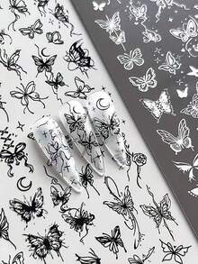 1 Peça Placa de Carimbo de Arte de Unhas, Edição Limitada de Novo Estilo INS, Designs Incluem Ponta Francesa, Borboleta, Laço, Coração, Renda, Floral, Arco-íris, Estrela, Amor, Fogo de Artifício, Margarida, Água-viva, Concha, Estrela do Mar, Alga, Golfinho, Cauda de Peixe, Gancho de Pirata