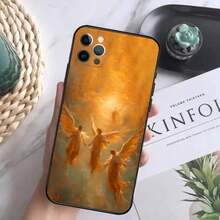 Funda de Teléfono de Pintura de Arte Renacentista Compatible con  16,15,14,13,12 Mini 11 Pro XR,X,XS,MAX 7,8 Plus Funda de Silicona Suave Negra, Funda Compatible con  17,  17 Pro,  17 Pro Max - z6 - Ver 5