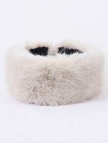 Classic New Solid Color Faux Fur Thick Fur Headband, Headwrap, Earwarmer, Headband For Autumn/Winter Fall