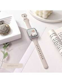 纤细腰身蝴蝶扣硅胶表带，兼容 Apple，适合手表运动臂带 38 毫米 40 毫米 41 毫米 42 毫米 44 毫米 45 毫米 49 毫米 46 毫米，适合手表 Uhr Serie11 10 9 Ultra 8 7 6 5 4 3 2 1 SE 女士硅胶臂带