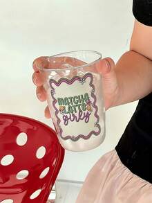 1 szt. Szklany kubek z szerokim otworem, mrożona kawa, szklany kubek, świąteczny prezent urodzinowy dla przyjaciela, najlepszy na Boże Narodzenie, idealny na Święto Dziękczynienia