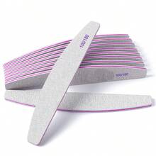 Canvalite 10 PCS Nail File Professional Nail Files Reusable Double Sided Emery Board(100/180 Grit) Nail Styling Tools For Home And Salon Use Christmas Gifts For Women - Nửa vầng trăng - Xem 1